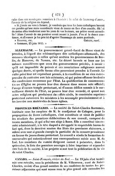 L'ami de la religion journal et revue ecclesiastique, politique et litteraire