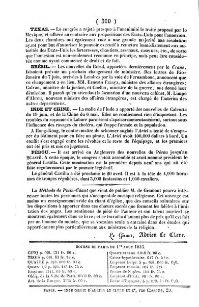 L'ami de la religion journal et revue ecclesiastique, politique et litteraire