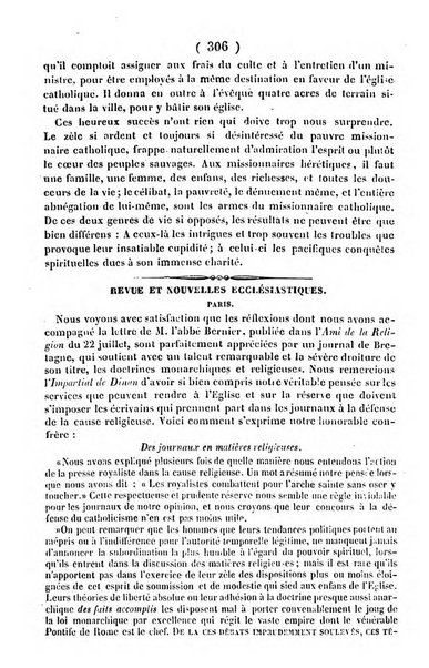 L'ami de la religion journal et revue ecclesiastique, politique et litteraire