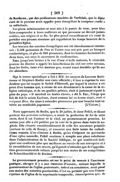 L'ami de la religion journal et revue ecclesiastique, politique et litteraire