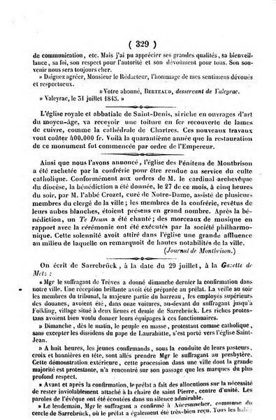 L'ami de la religion journal et revue ecclesiastique, politique et litteraire