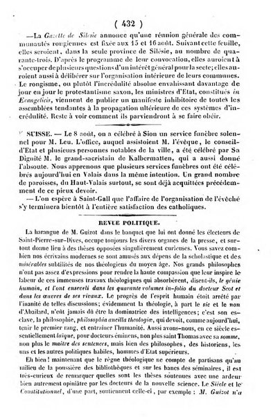 L'ami de la religion journal et revue ecclesiastique, politique et litteraire