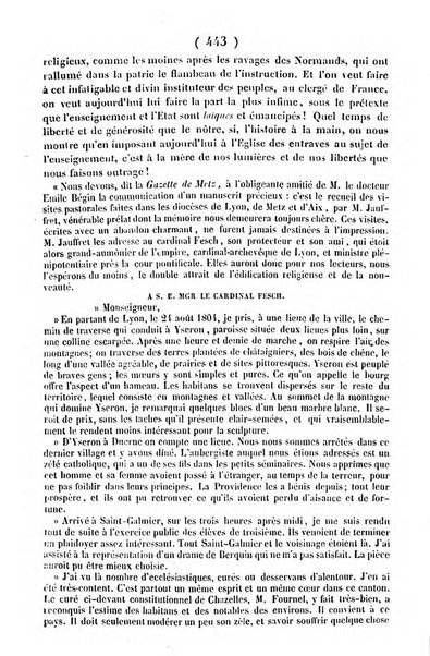 L'ami de la religion journal et revue ecclesiastique, politique et litteraire