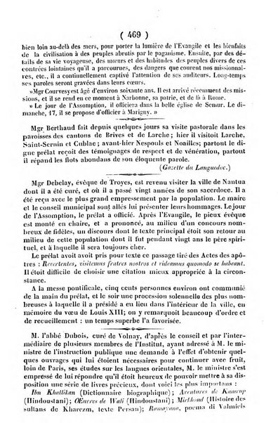 L'ami de la religion journal et revue ecclesiastique, politique et litteraire