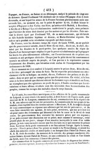 L'ami de la religion journal et revue ecclesiastique, politique et litteraire