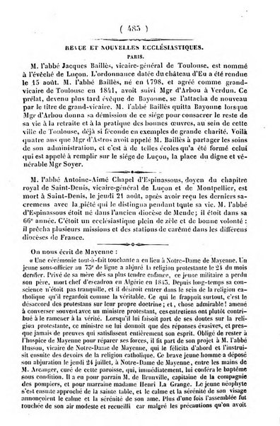 L'ami de la religion journal et revue ecclesiastique, politique et litteraire