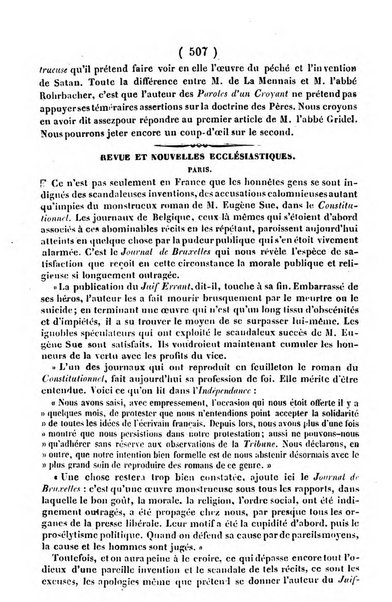 L'ami de la religion journal et revue ecclesiastique, politique et litteraire