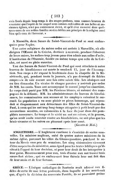 L'ami de la religion journal et revue ecclesiastique, politique et litteraire