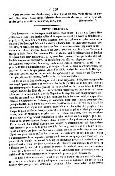 L'ami de la religion journal et revue ecclesiastique, politique et litteraire