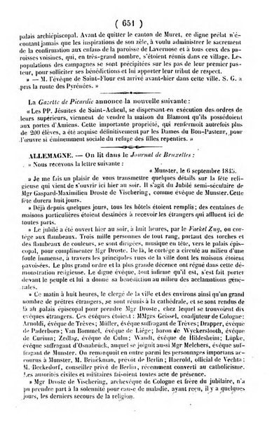 L'ami de la religion journal et revue ecclesiastique, politique et litteraire