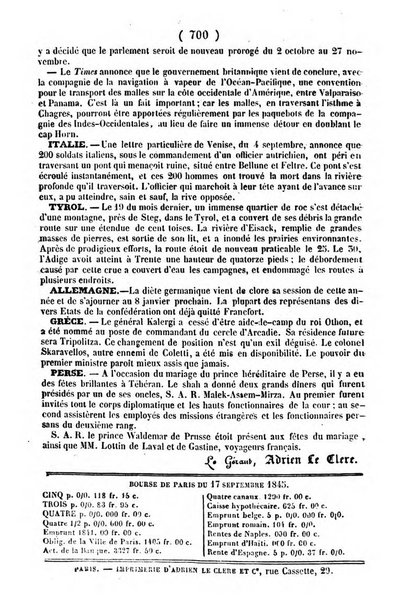 L'ami de la religion journal et revue ecclesiastique, politique et litteraire