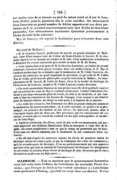 L'ami de la religion journal et revue ecclesiastique, politique et litteraire