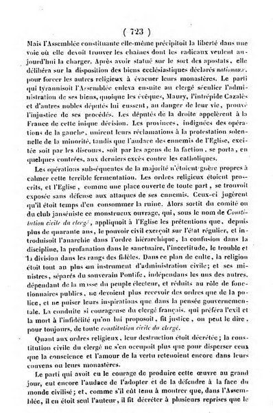 L'ami de la religion journal et revue ecclesiastique, politique et litteraire