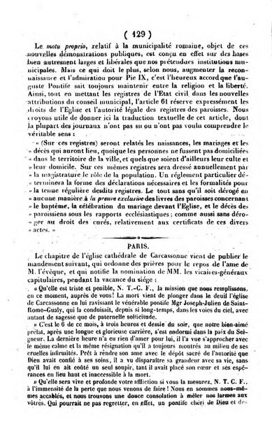 L'ami de la religion journal et revue ecclesiastique, politique et litteraire