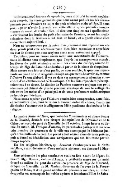 L'ami de la religion journal et revue ecclesiastique, politique et litteraire