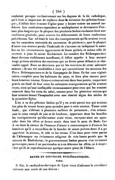 L'ami de la religion journal et revue ecclesiastique, politique et litteraire