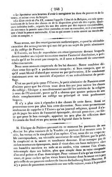 L'ami de la religion journal et revue ecclesiastique, politique et litteraire