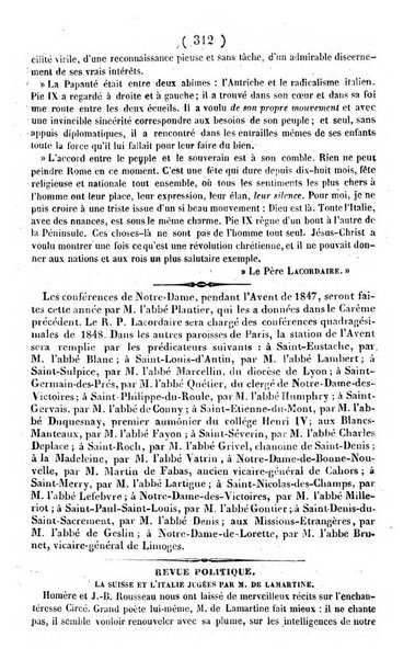 L'ami de la religion journal et revue ecclesiastique, politique et litteraire