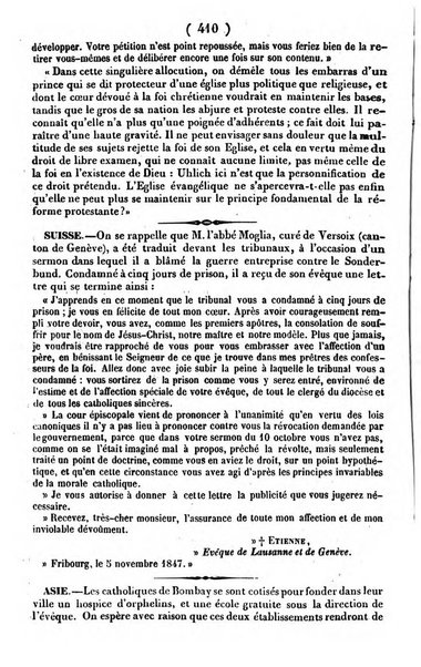 L'ami de la religion journal et revue ecclesiastique, politique et litteraire