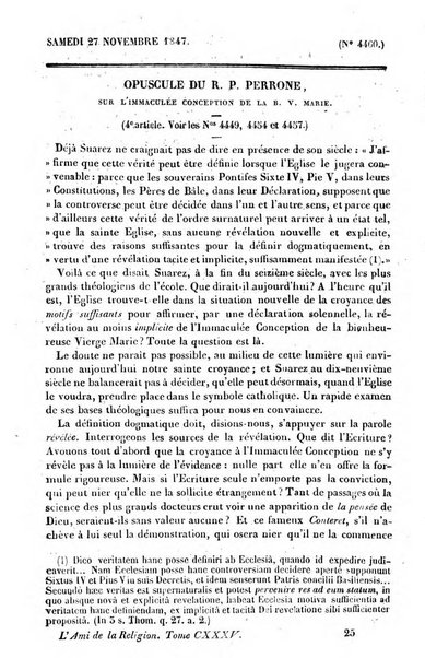 L'ami de la religion journal et revue ecclesiastique, politique et litteraire