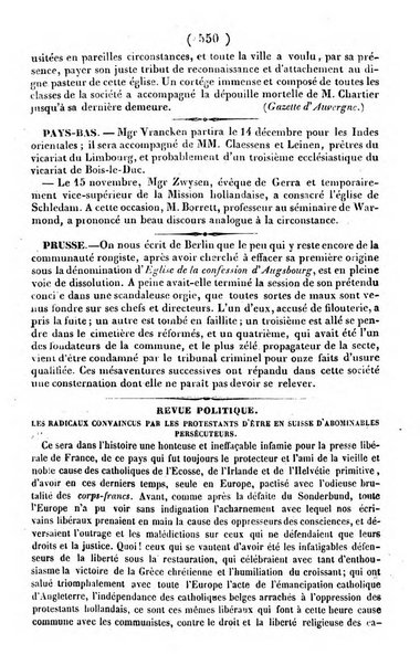 L'ami de la religion journal et revue ecclesiastique, politique et litteraire