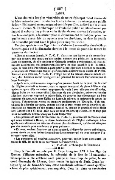 L'ami de la religion journal et revue ecclesiastique, politique et litteraire