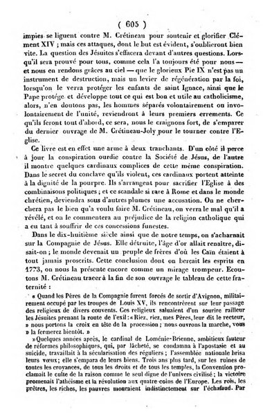 L'ami de la religion journal et revue ecclesiastique, politique et litteraire