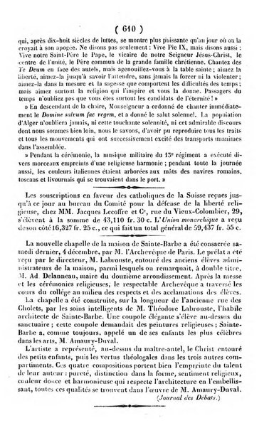 L'ami de la religion journal et revue ecclesiastique, politique et litteraire