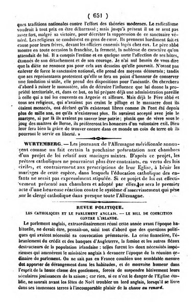 L'ami de la religion journal et revue ecclesiastique, politique et litteraire