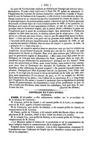 L'ami de la religion journal et revue ecclesiastique, politique et litteraire