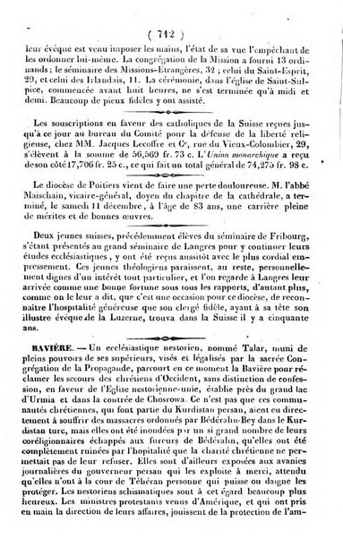 L'ami de la religion journal et revue ecclesiastique, politique et litteraire