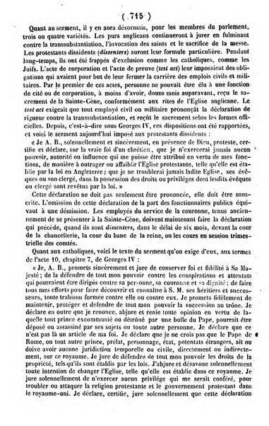 L'ami de la religion journal et revue ecclesiastique, politique et litteraire