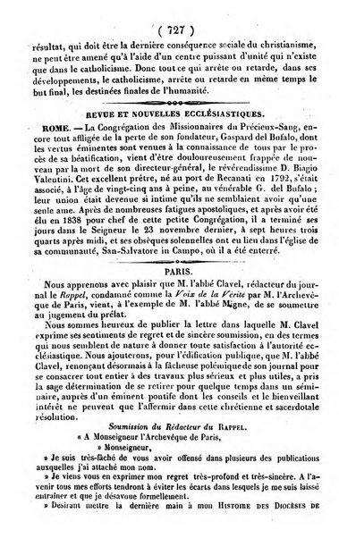 L'ami de la religion journal et revue ecclesiastique, politique et litteraire