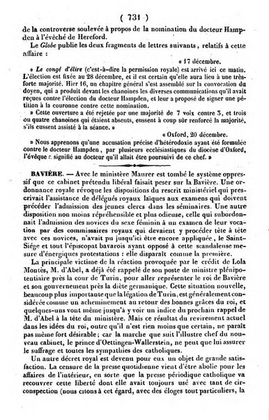 L'ami de la religion journal et revue ecclesiastique, politique et litteraire