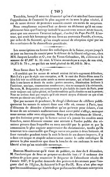 L'ami de la religion journal et revue ecclesiastique, politique et litteraire