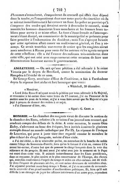 L'ami de la religion journal et revue ecclesiastique, politique et litteraire