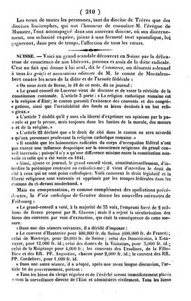 L'ami de la religion journal et revue ecclesiastique, politique et litteraire