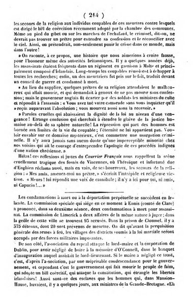 L'ami de la religion journal et revue ecclesiastique, politique et litteraire