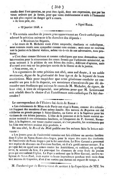 L'ami de la religion journal et revue ecclesiastique, politique et litteraire