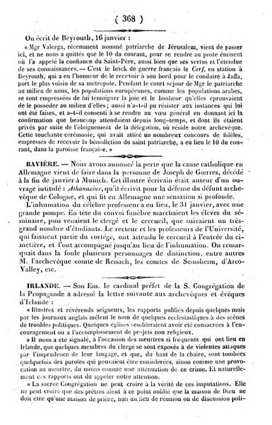 L'ami de la religion journal et revue ecclesiastique, politique et litteraire