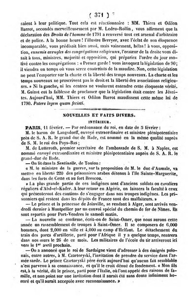 L'ami de la religion journal et revue ecclesiastique, politique et litteraire