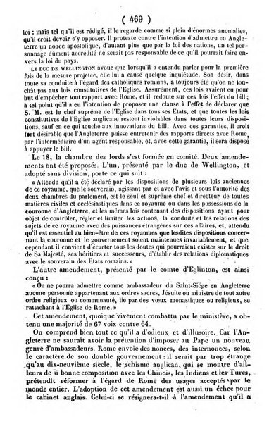 L'ami de la religion journal et revue ecclesiastique, politique et litteraire