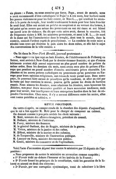 L'ami de la religion journal et revue ecclesiastique, politique et litteraire