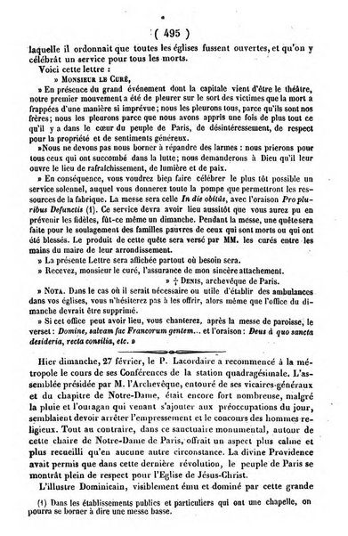 L'ami de la religion journal et revue ecclesiastique, politique et litteraire