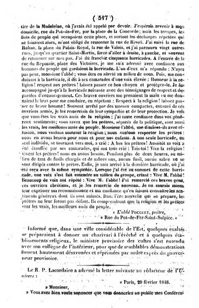 L'ami de la religion journal et revue ecclesiastique, politique et litteraire