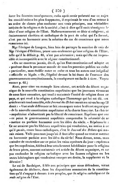 L'ami de la religion journal et revue ecclesiastique, politique et litteraire