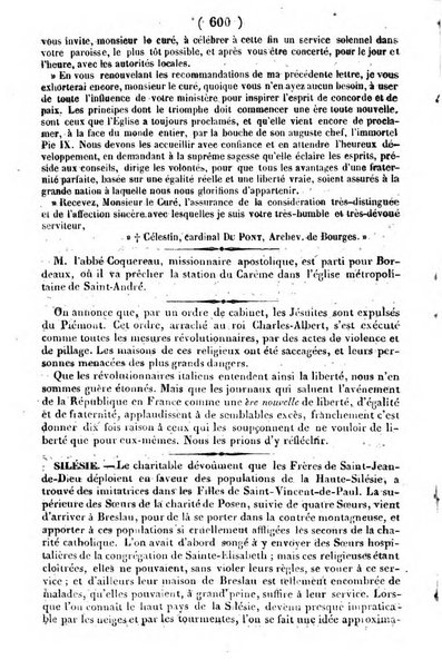 L'ami de la religion journal et revue ecclesiastique, politique et litteraire