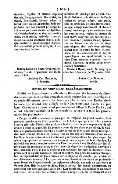 L'ami de la religion journal et revue ecclesiastique, politique et litteraire