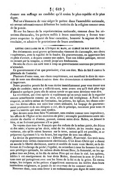 L'ami de la religion journal et revue ecclesiastique, politique et litteraire