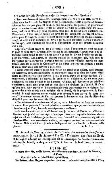 L'ami de la religion journal et revue ecclesiastique, politique et litteraire